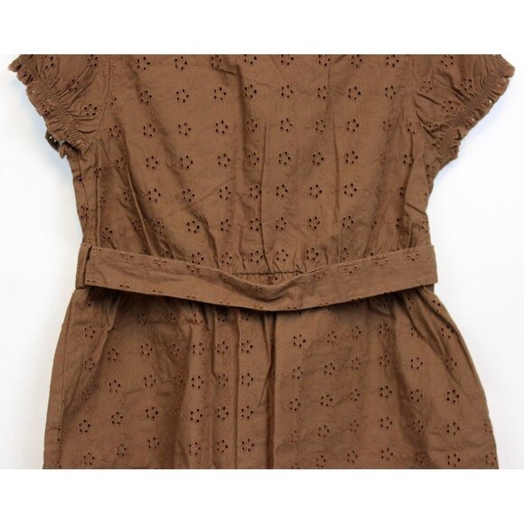 NEW 2007 Gymboree Island Getaway Eyelet Lace Shirt Dress sz 7 Belt Pockets Butto - Picture 7 of 9